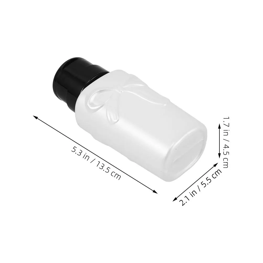3Pcs Nail Polish Remover Bottles Press Down Pump Lockable Refillable Dispenser for Salon Travel Manicure Liquid Container