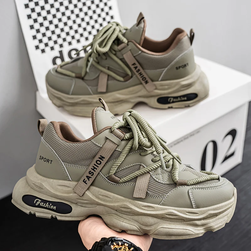 

Fall Vintage Niche Platform Men's Shoes, Anti-slip and Durable Outdoor Trendy Versatile Casual Running and Sports Shoes