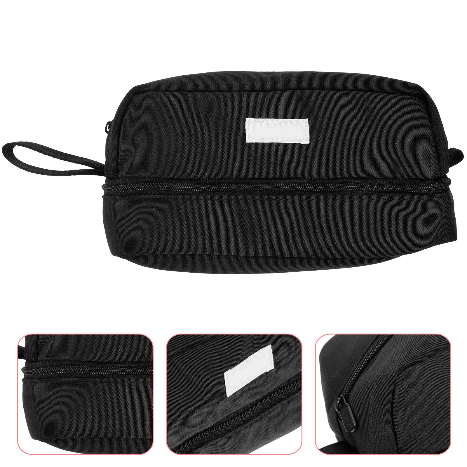 

Вместительный двухслойный пенал на молнии для ручек и карандашей, органайзер для кистей, портативный, для студентов, школы, офиса, путешествий