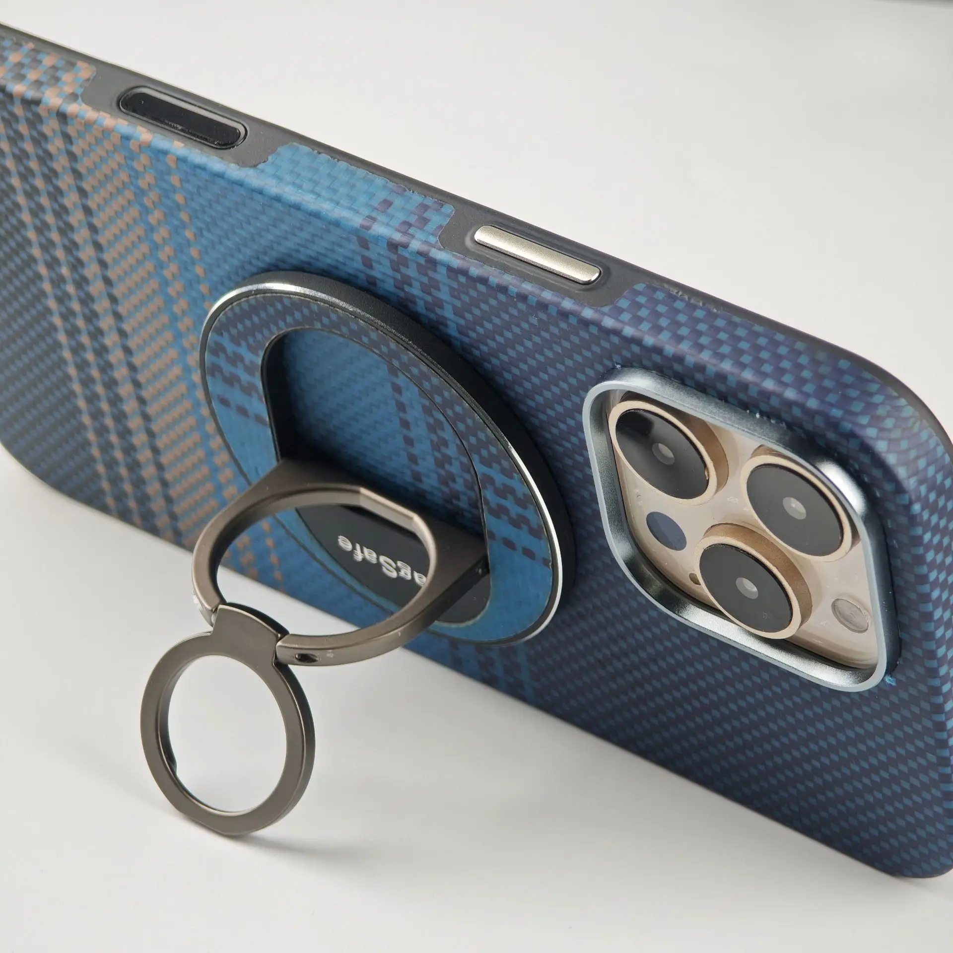 

Carbon fiber MagSafe Phone Holder for iPhone/Samsung Strong Magnetic Foldable Ring Carbon Phone Bracket Finger Grip Suppor