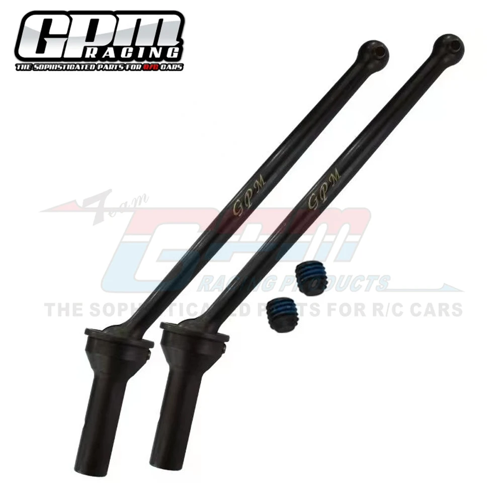 GPM Hardened Steel Front Drive Shaft CVD Dog Bone AR310455 + AR310451 for ARRMA 1/7 INFRACTION LIMITLESS V2 FELONY 1/8 TYPHON 6S