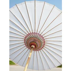 Papier Oilpaper wodoodporny parasol plażowy biały żółty czerwony antyczny kobieta Hanfu filmy starożytny Prop praktyczne frędzle płócienna torba parasol