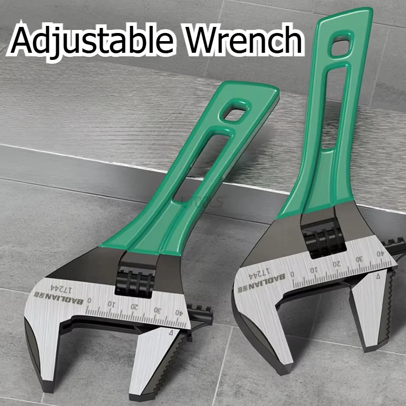 

Multifunctional Nut Sink Wrench Large Open Spanner Adjustable Chromium Vanadium Alloy Steel Wrench Home Maintenance Hand Tools