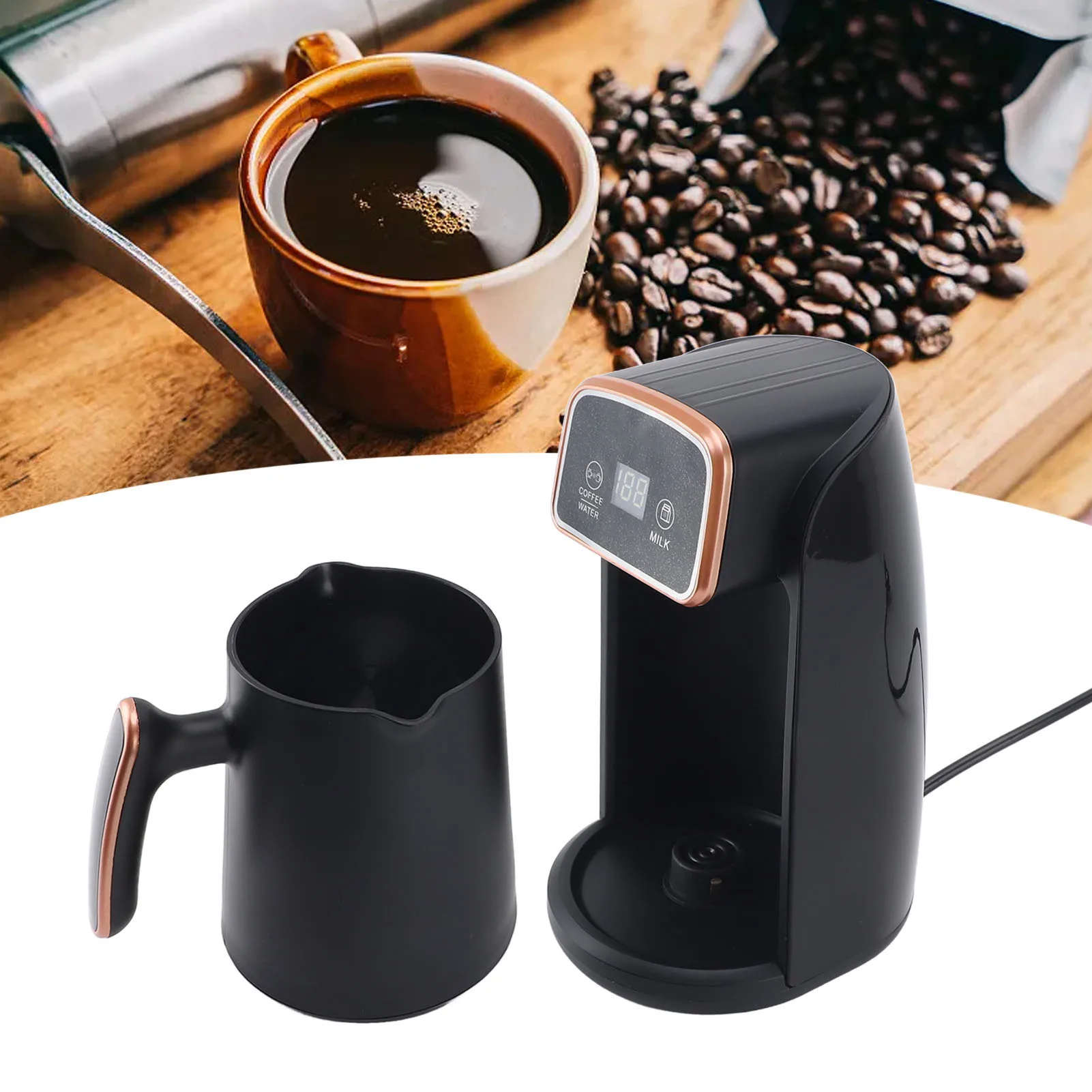 

Coffee Pots Moka Pot 300ml Semi-automatic Turkish Coffee Maker Thermal Capsules For Coffee Machine Milk Cappuccino 220V