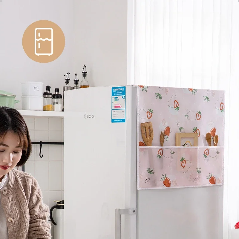 

1Pc,Household RefrigeratorCover Top Cover Cloth Refrigerator Dust ClothSimplicity Modern Printing Cover Dust Storage Bag