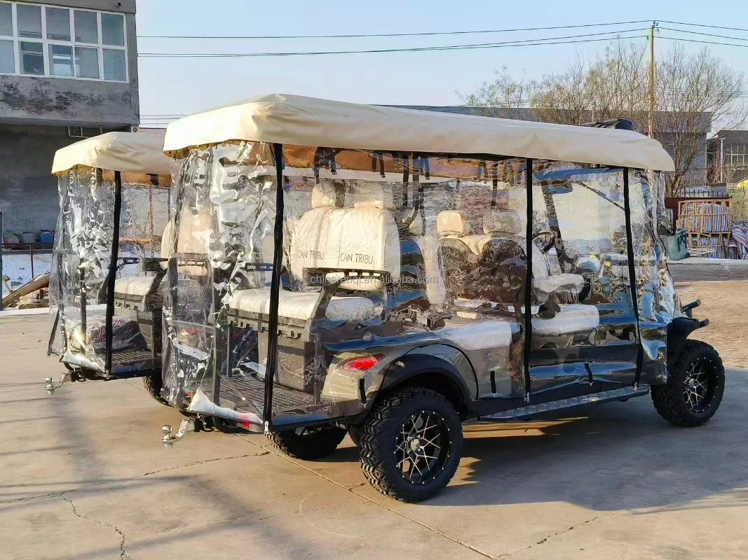 Airo Factory Direct 6-seater Electric Golf Cart CE Certified Off-road with 60V Battery 4kW Motor 90km Range Rain Shelter