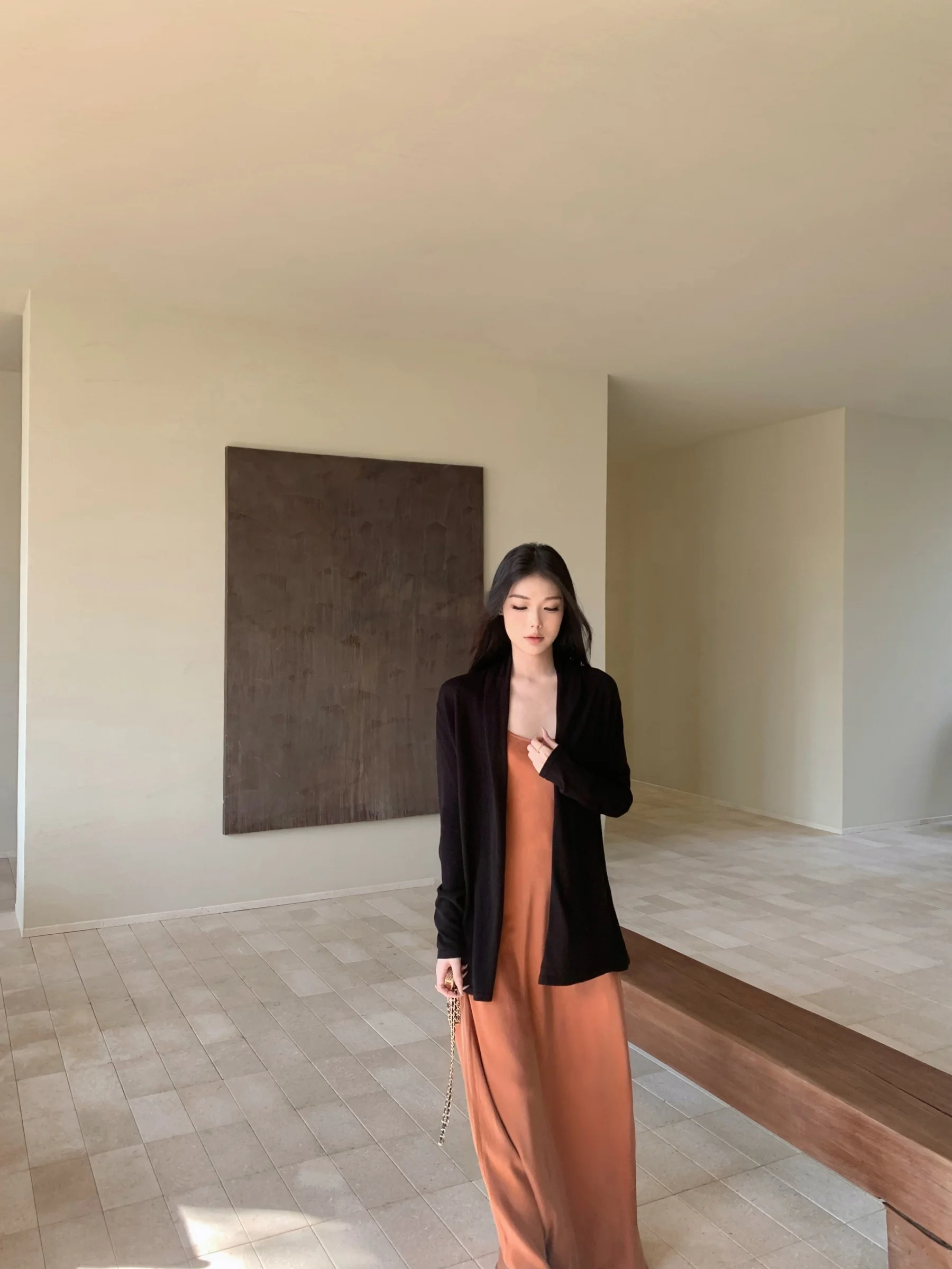 

5werkwen Однотонный открытый кардиган с 3D-эффектом из лиоцелла и шерсти, с длинными рукавами, для повседневной носки, стандартный крой, вязаный свитер