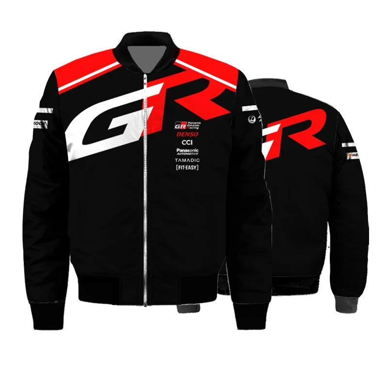 

Fall and Winter Men's Clothing GR Toyota Team Racer Motorcycle Race Uniform Oversized Top, Uniform Windproof Outdoor Jacket