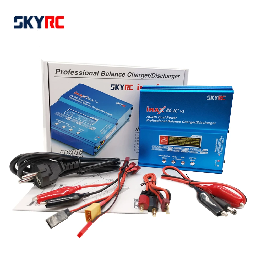 Original SKYRC iMAX B6AC V2 6A Lipo Battery Balance Charger LCD Display Discharger For RC Model Battery Charging Re-peak Mode