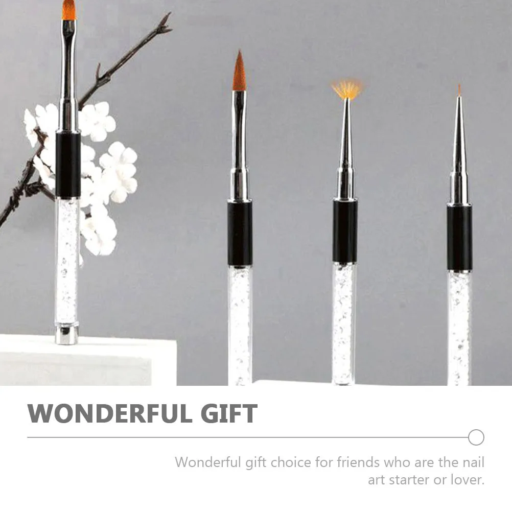 

2pcs Nail Art Drawing Pens Durable Long Handle Manicure Diy Tool For Flower Design Nail Painting Pen Manicure Supplies Beauty