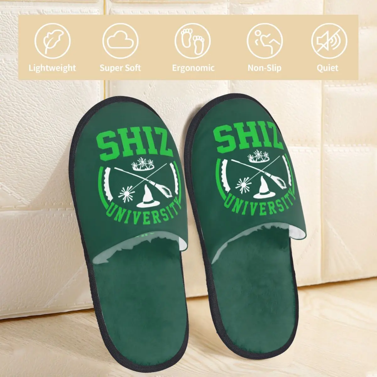 Shiz University pluche pantoffels woonkamer Wicked Cosy Memory Foam Slides antislip