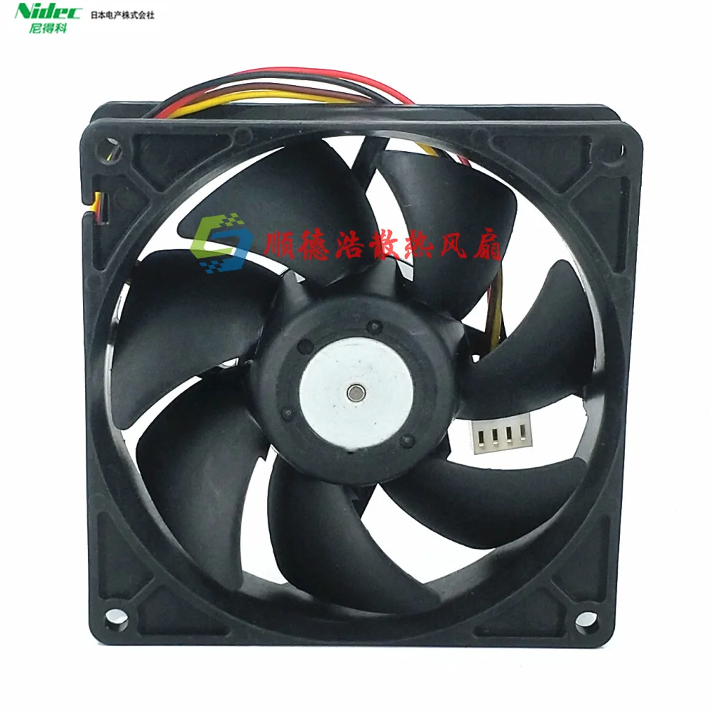 Nidec T92T12MS4A7-57 DC 12V 0.36A 90x90x25mm 4-Wire Server Cooling Fan