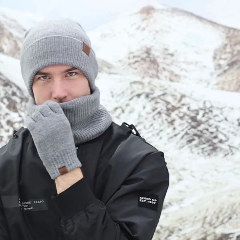 Lenço de gorro felino para homens e mulheres, lenço de pescoço, macio, malha casual, clima frio, quente, na moda, inverno