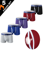 5pcs set of men's new comfortable, breathable, soft high-quality underwear