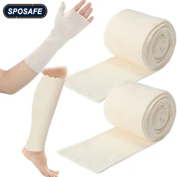 1 Roll Elasticated Tubular Support Bandage Stockinette Tubing for Arm, Knees, Legs Compression Bandage Roll for Tissue Support