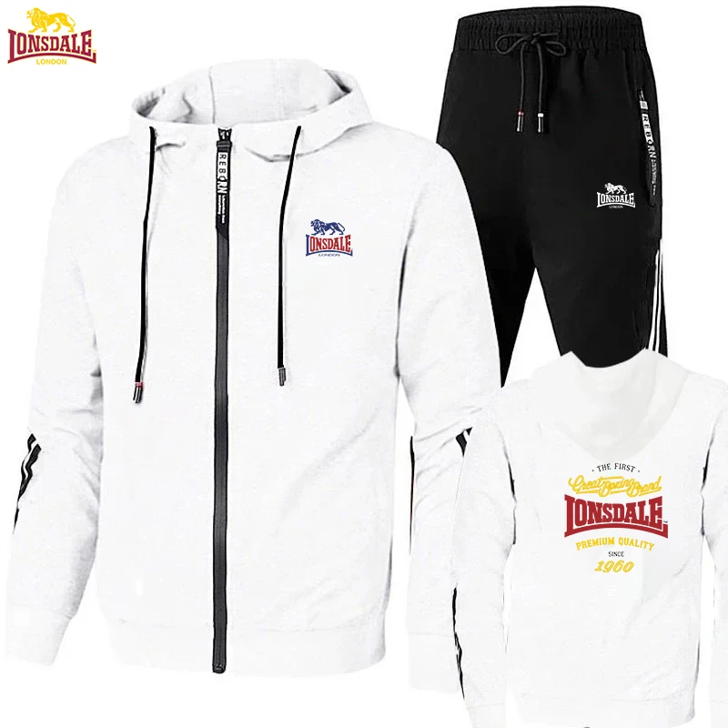 Men's Two-Piece Sportswear, Black T-Shirt and Pants, Casual Urban Style, Sportswear, LONSDALE Print from Spring/Summer 2026 view 3