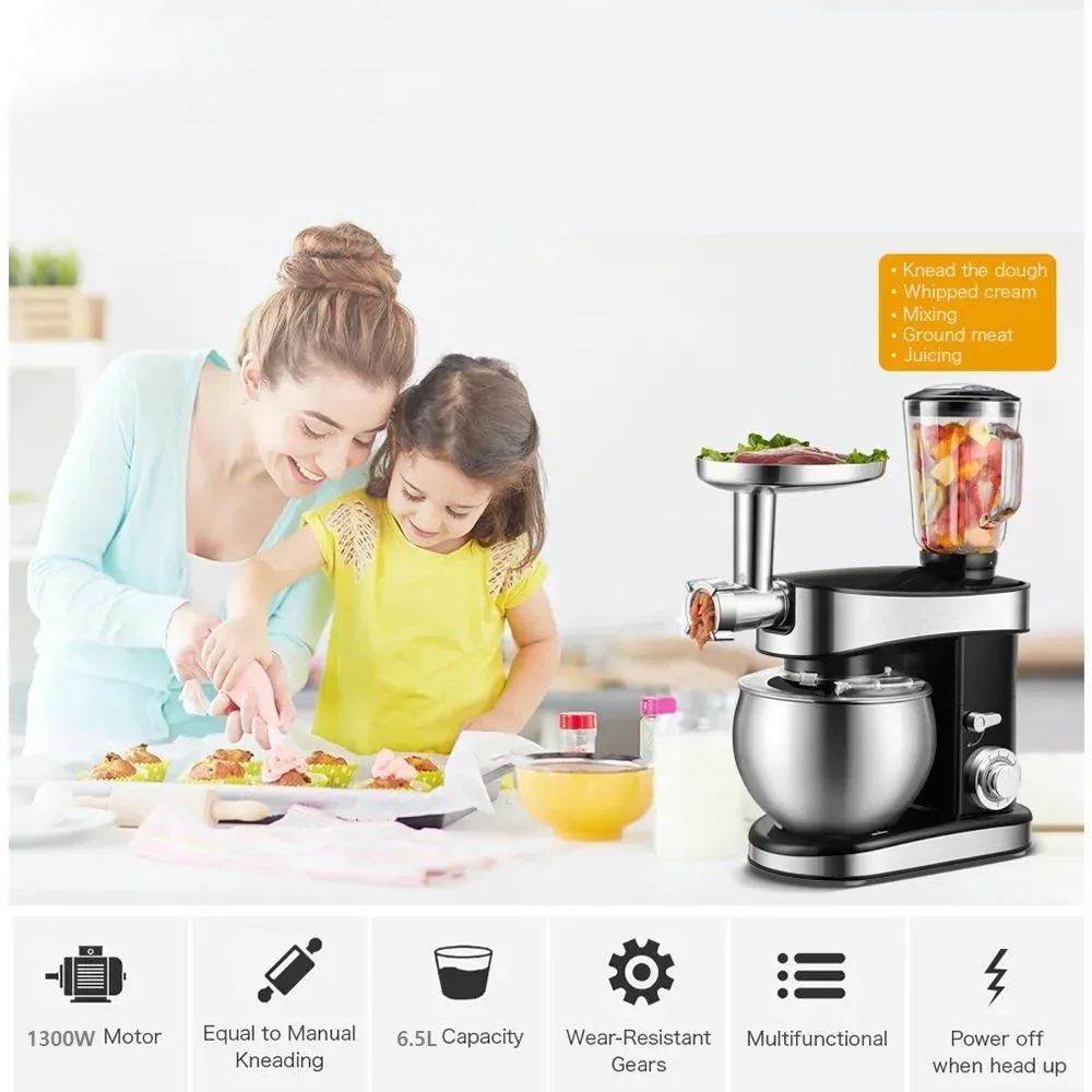 Hot sale New Style Kitchen Electric Stand Mixer 3 In 1 Food Mixer Cooking Blender Meat Grinder