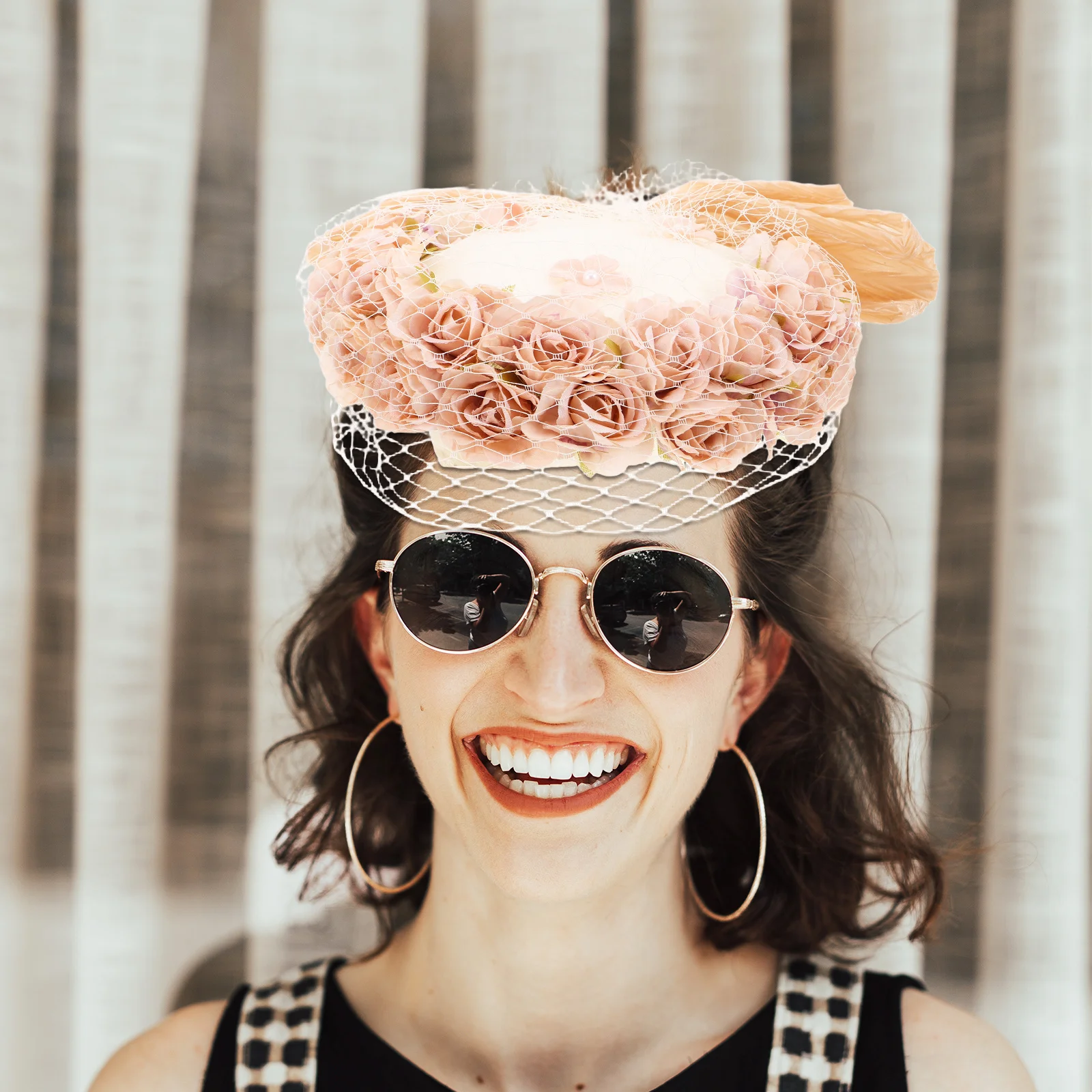 

Natural Flower Wedding Hat Bridal Fascinator Hair Band Elegant Floral Headpiece For Women Wedding Party Event Hat Bridal