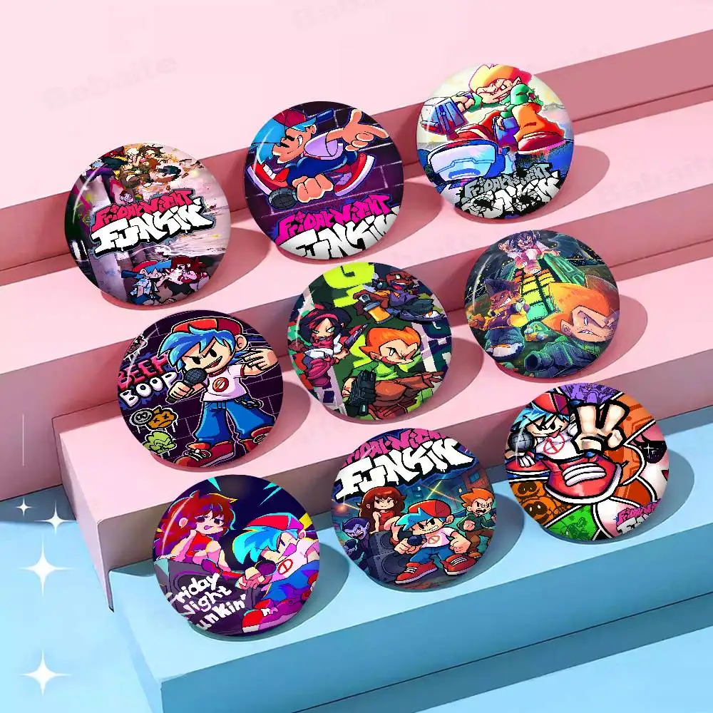 Game F-Friday Night F-Funkin Pico Brooches Soft Button Pin Funny Silly Gnarpy on A Skateboard Meme Badge Gamer Collection Gifts