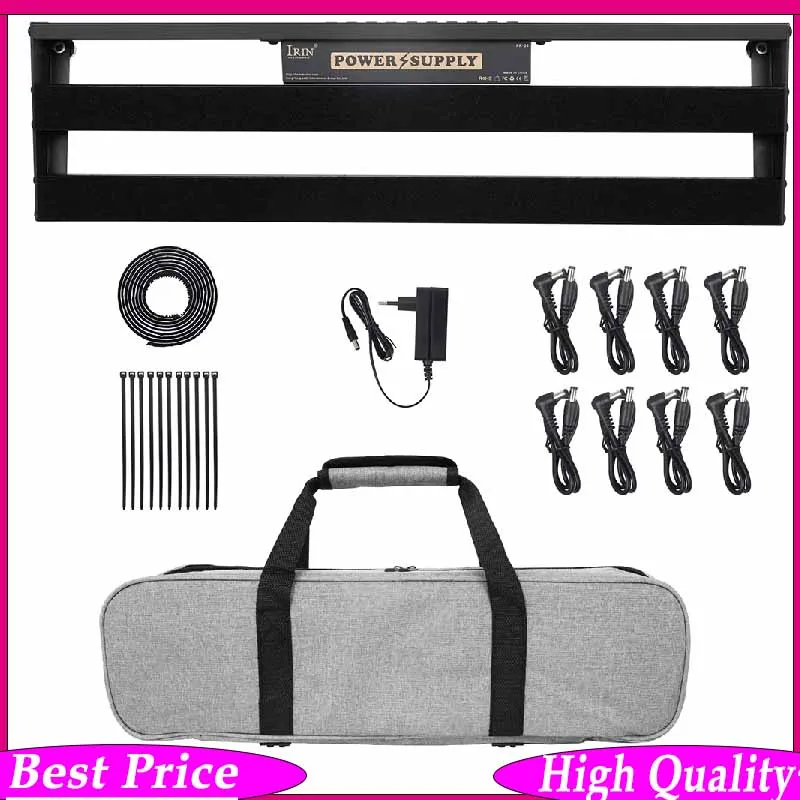 

IRIN PR-01 Aluminum Alloy Guitar Pedal Board Power Supply And Carrying Case - Effect Pedalboard for Electric Guitar Accessories