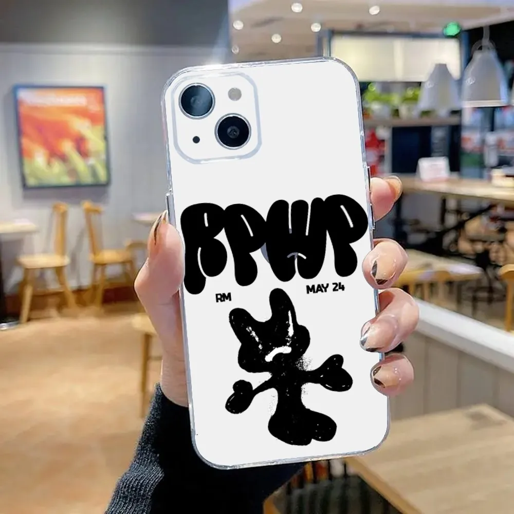 R-RMS RPWP Phone Case For iPhone 16,15,14,13,12,11 Plus,Pro,Max,XR,XS,X,7,8 Plus,SE,Mini Transparent Silicone Soft
