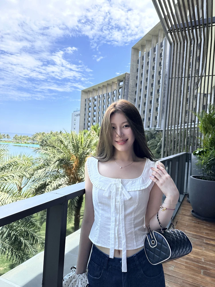 

Комплект Dibao Xi: Американский стиль, женский комплект из двух предметов, хлопковая юбка-кейк и топ, весна-лето, модный дизайн