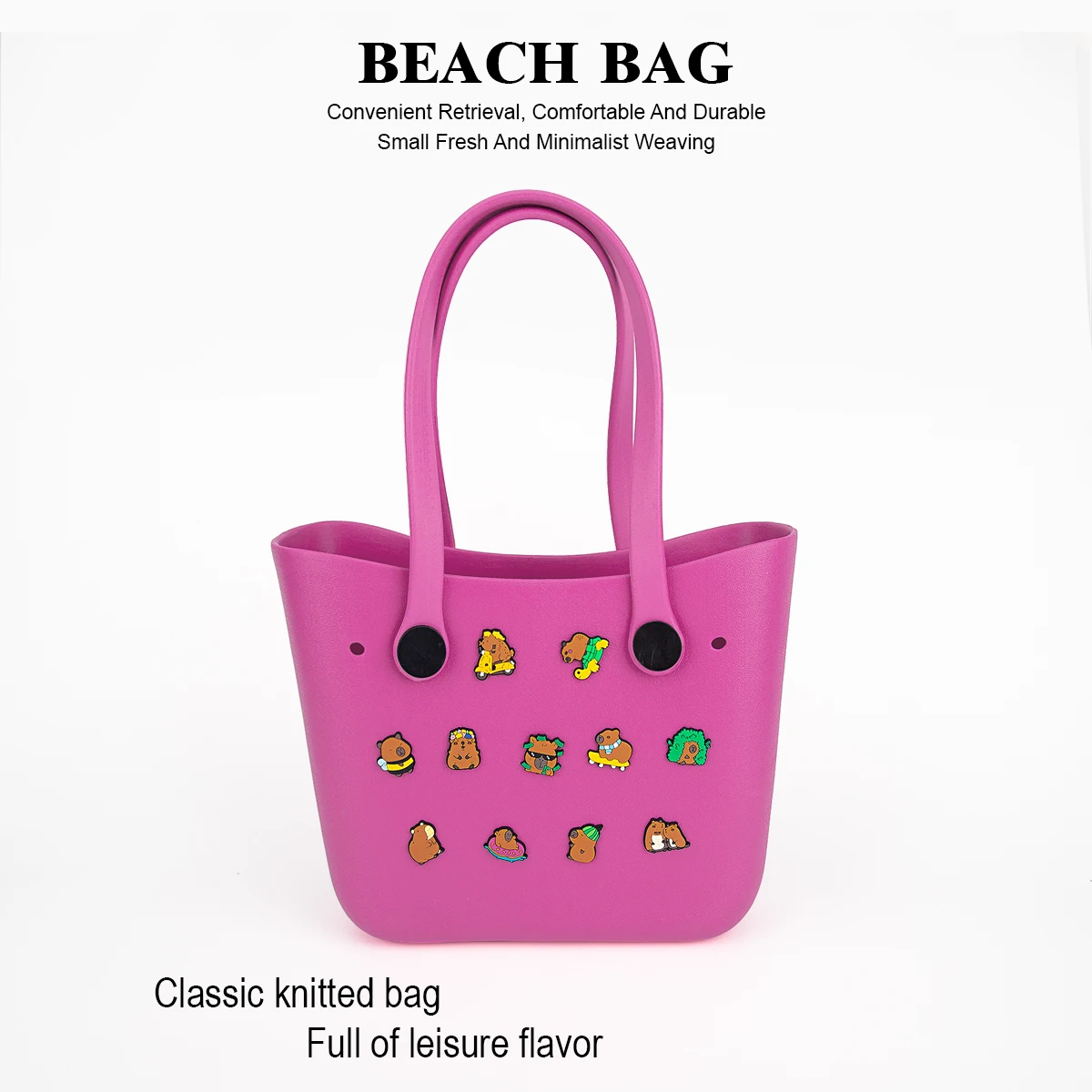 

Eva Tote Bag, Detachable Handle, Decorative Buckle, Free Matching Decorative Buckle, Suitable for Sports, Travel, Swimming, Beach Gym, Versatile Carry-On Mobile Phone Books, Towels, Kettles and Tablets for Women, Suitable for All Seasons