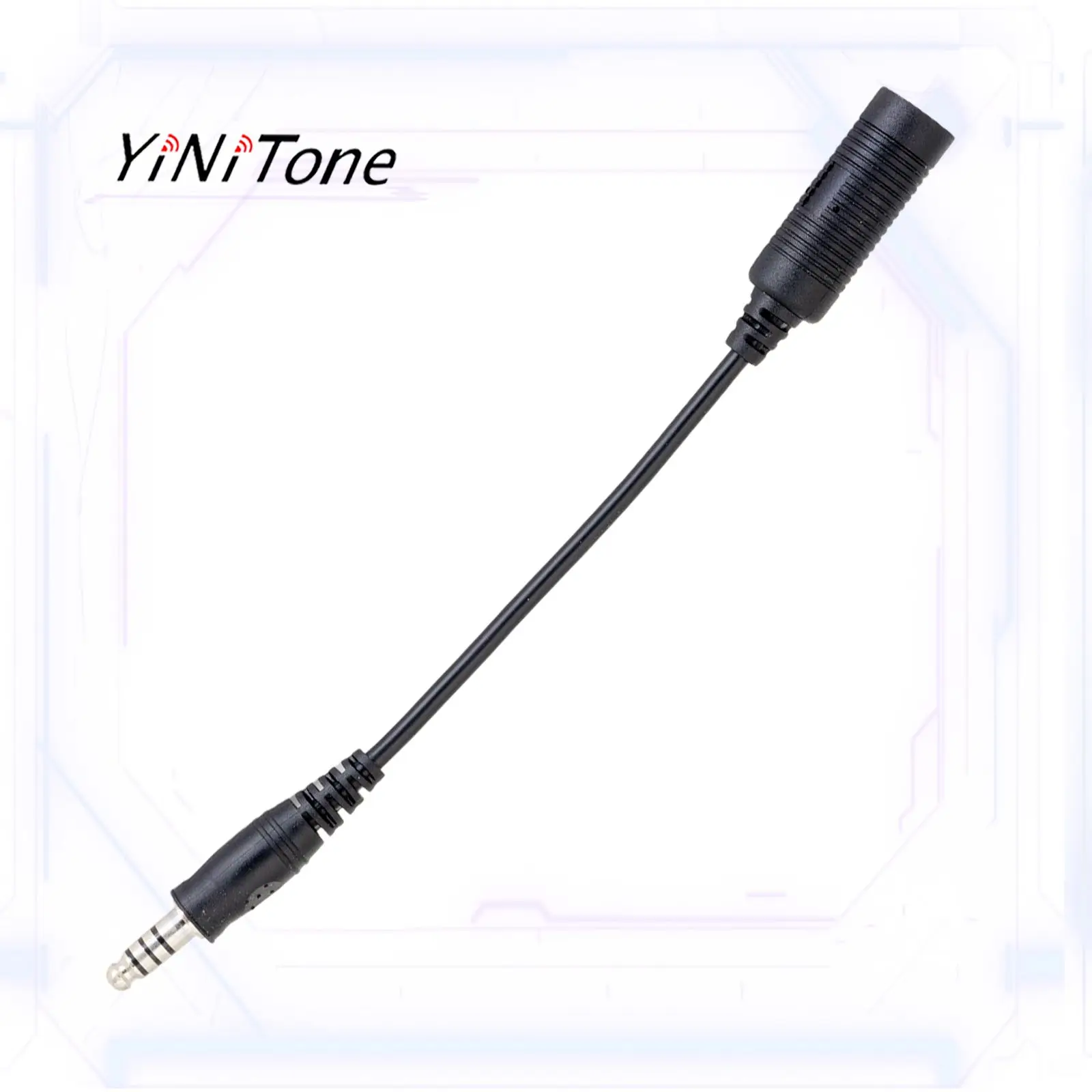 U94 Push to Talk Fighting in versione civile Cavo di conversione per radio NATO 7.1mm Plug Force Auricolare Adattatore di cablaggio U174