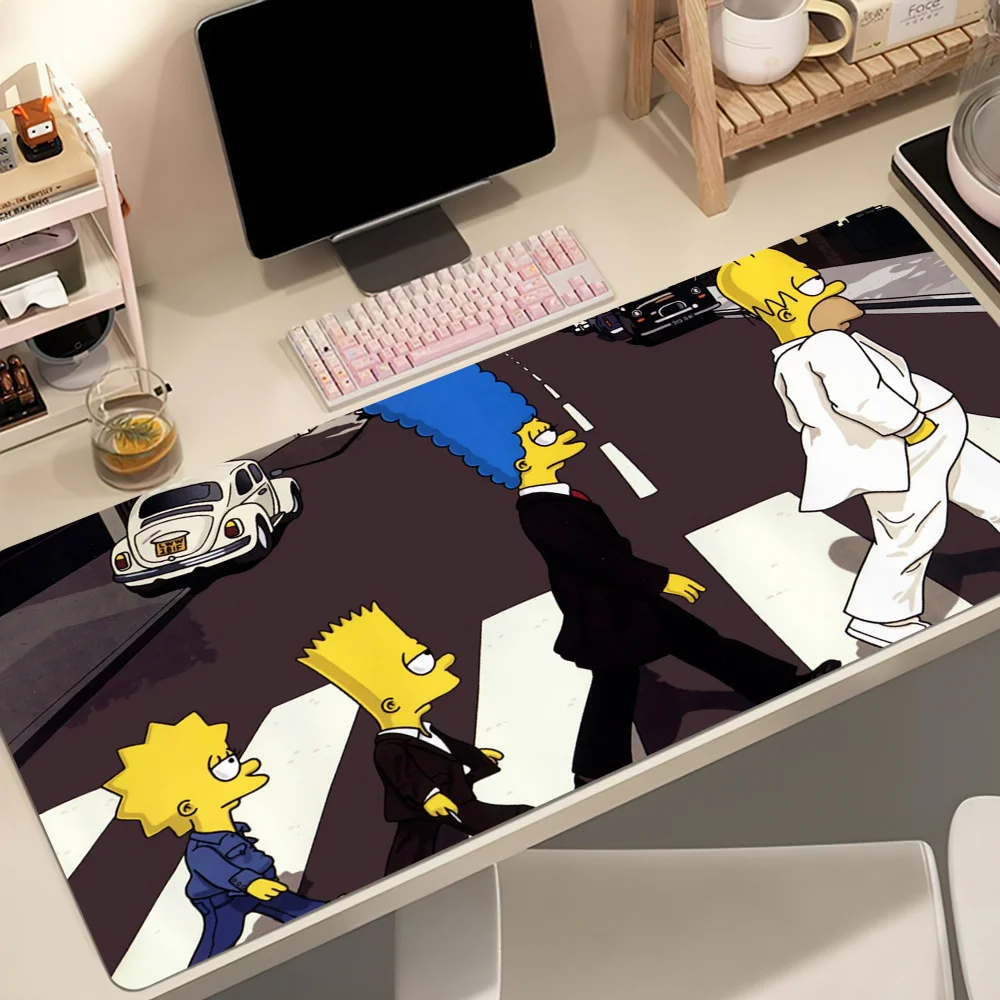 The S-Simpsons Cartoon Mouse Pad Non-slip Thickened MousePad Student Gaming Cushion Large Writing Lockedge Office