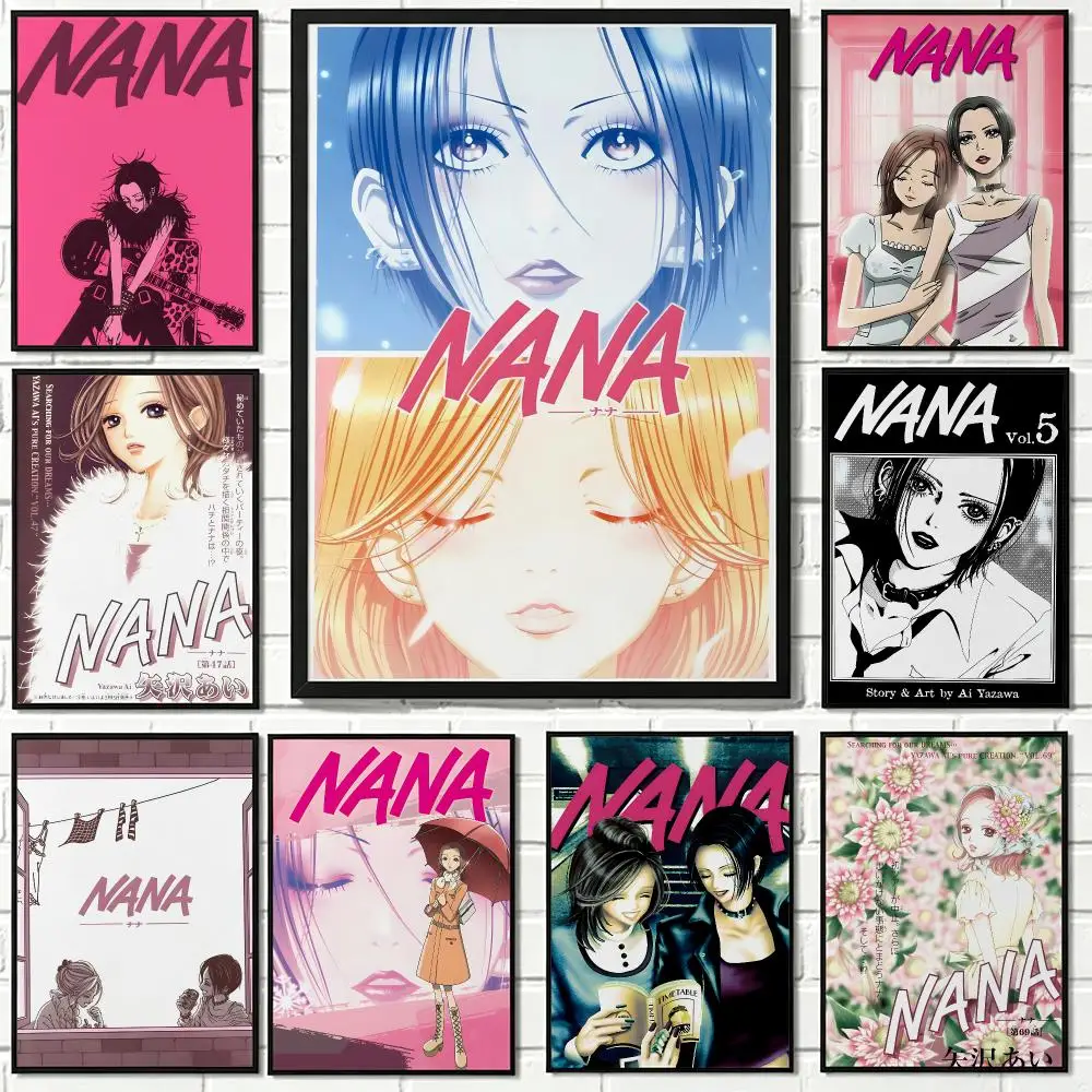 Japan N-NANA ANIME Poster Waterproof HD Modern Peel And Stick Wall Decor Living Room Dorm Garage