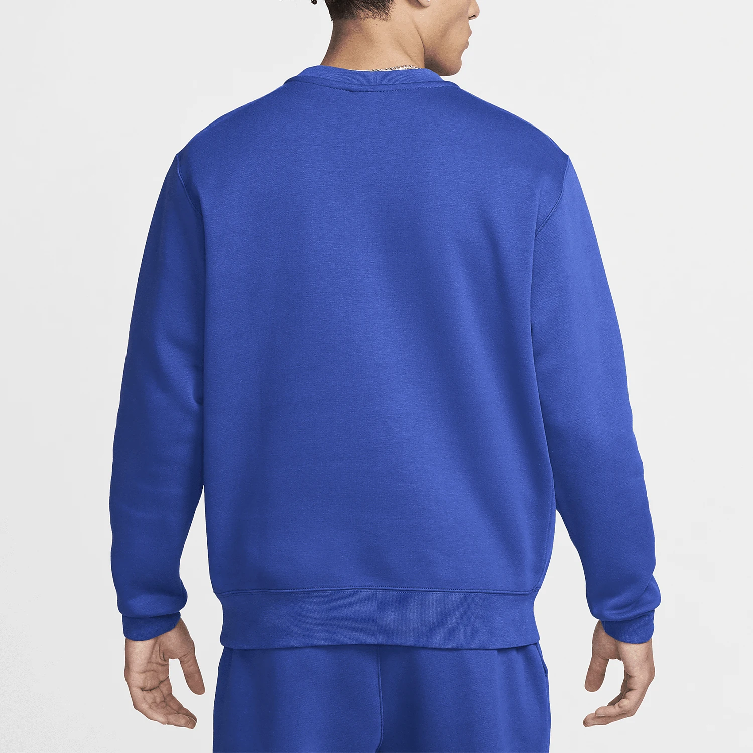 Nike Authentic Club Men's Velvet Printed Football Round Neck Sports Hoodie FQ3008-495