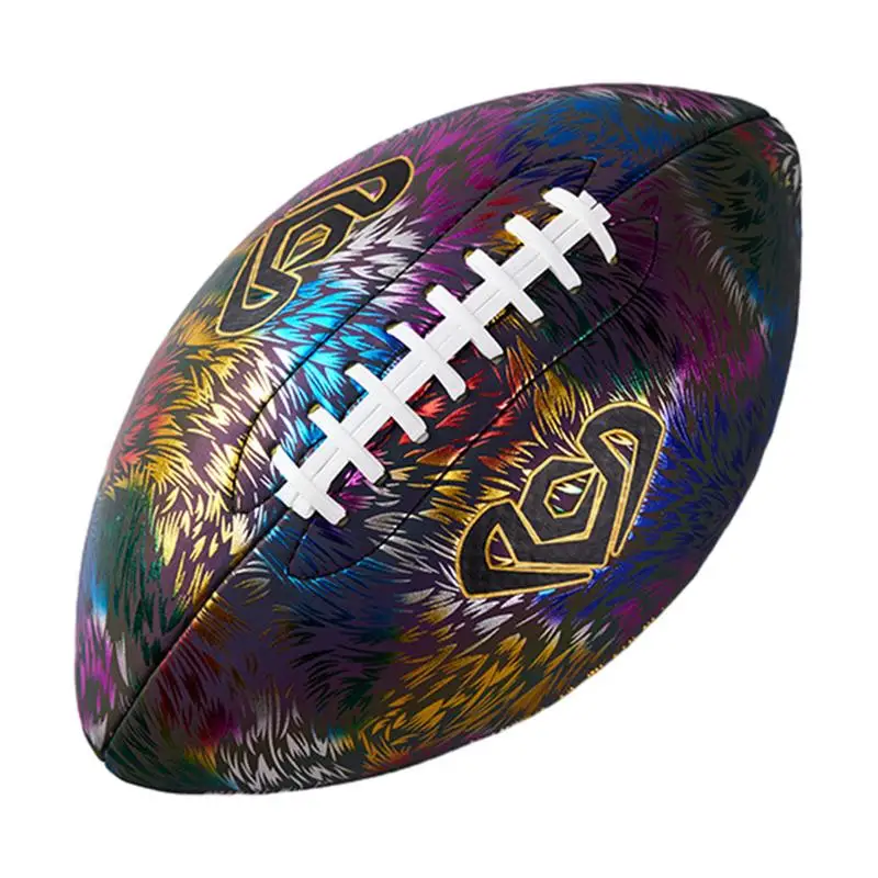 

Size 6/9 American Football Standard Game Training Football Colourful PU Machine Sew Reflective Adult Football Custom Rugby Ball