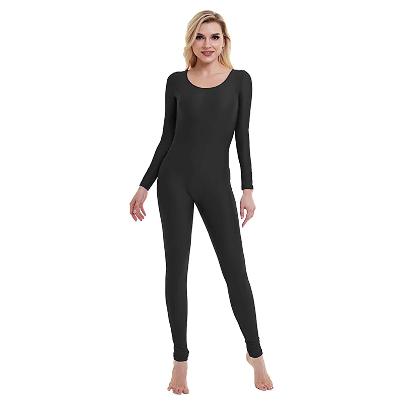 Speerise クラシック大人バレエユニタード女性のためのスパンデックスダンスヨガウェア体操スクープネックナイロンコスプレ衣装長袖