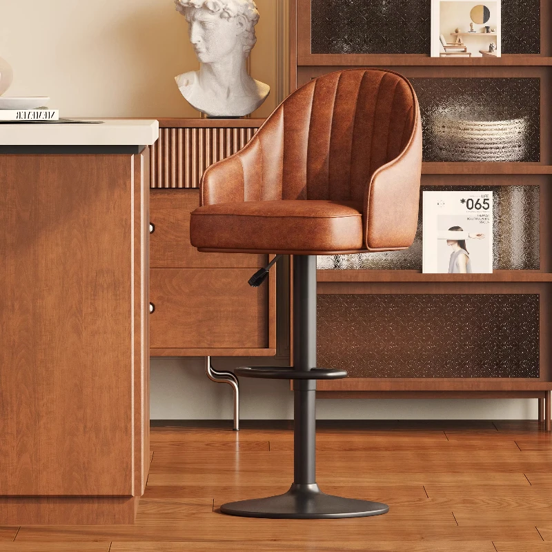 كرسي بار منزلي على طراز العصور الوسطى يمكن أن يرفع كرسيًا عالي الجودة ومسند ظهر مرتفع داخليًا ومريحًا لأثاث sgabello cucina #2