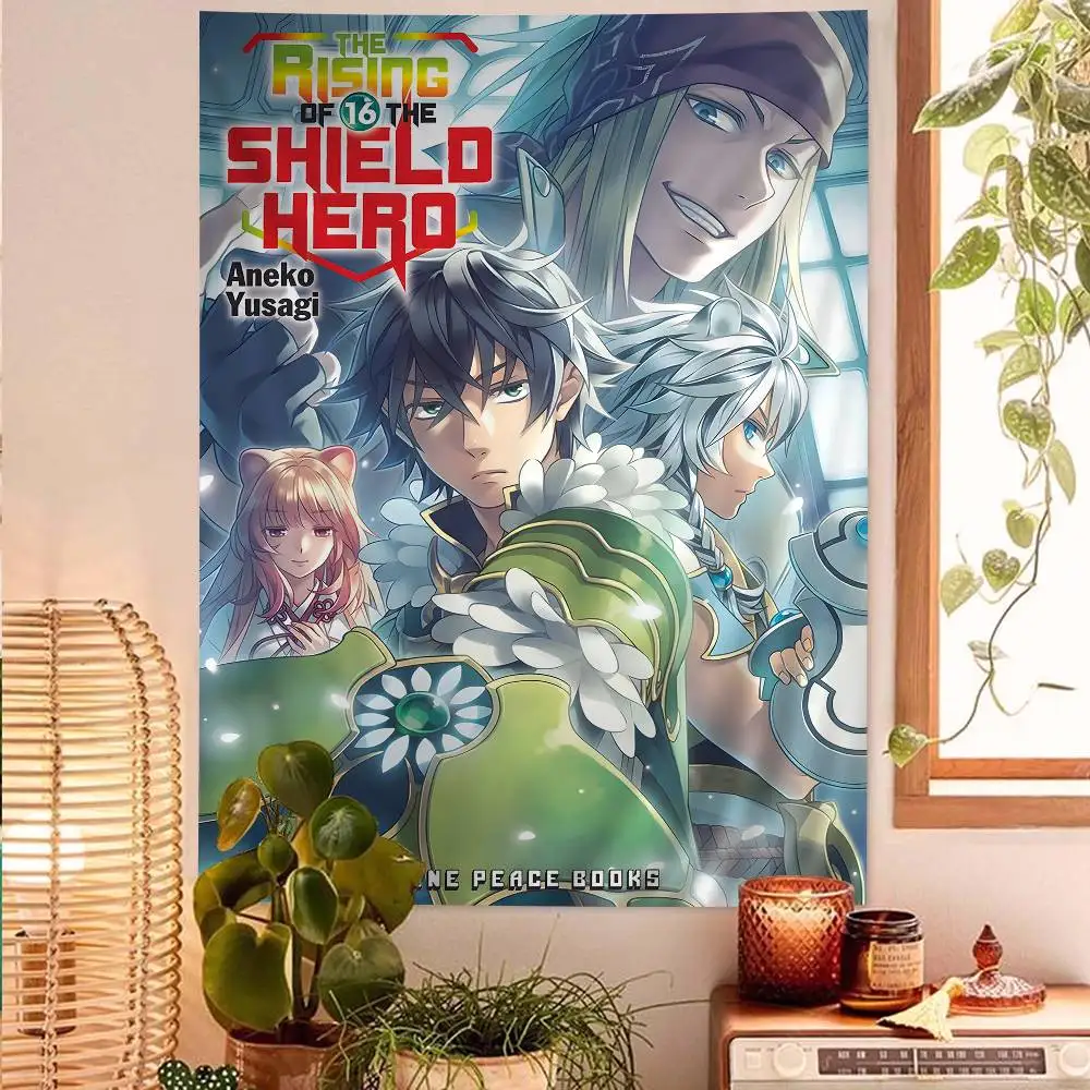 The Rising of the Shield Hero  Anime Tapestry Hippie Flower Wall Carpets Dorm Decor Cheap Hippie Wall Hanging