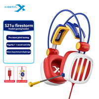 XIBERIA S21 Wired Gaming Headphones with Noise Cancelling Microphone 7.1 Surround Sound Headsets Gamer 50mm Composite Diaphragm