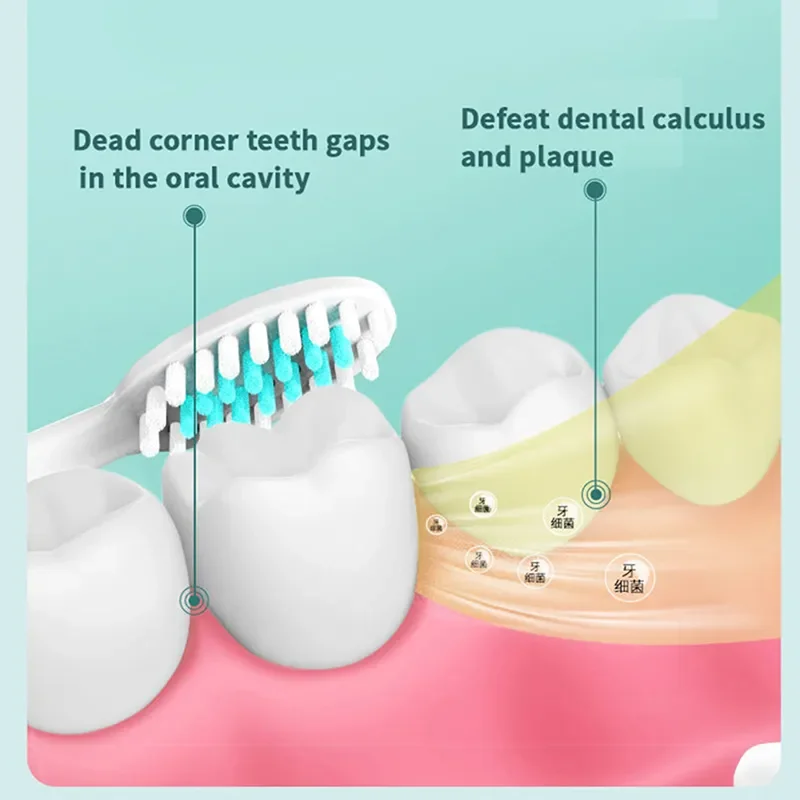 A1 Adult Electric Toothbrush Smart Brushing IPX7 Waterproof Replaceable Brush Head (Batteries Not Included)