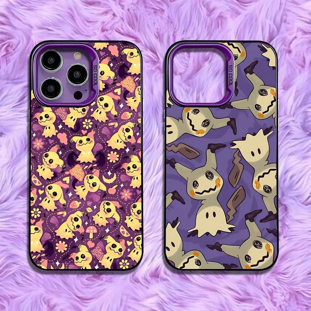 

Cute M-Mimikyus Phone Case For iPhone 16,15,14,13,12,11,Pro,Max,Plus,Mini,SE Anti Fall Purple Matte Hard Bumper