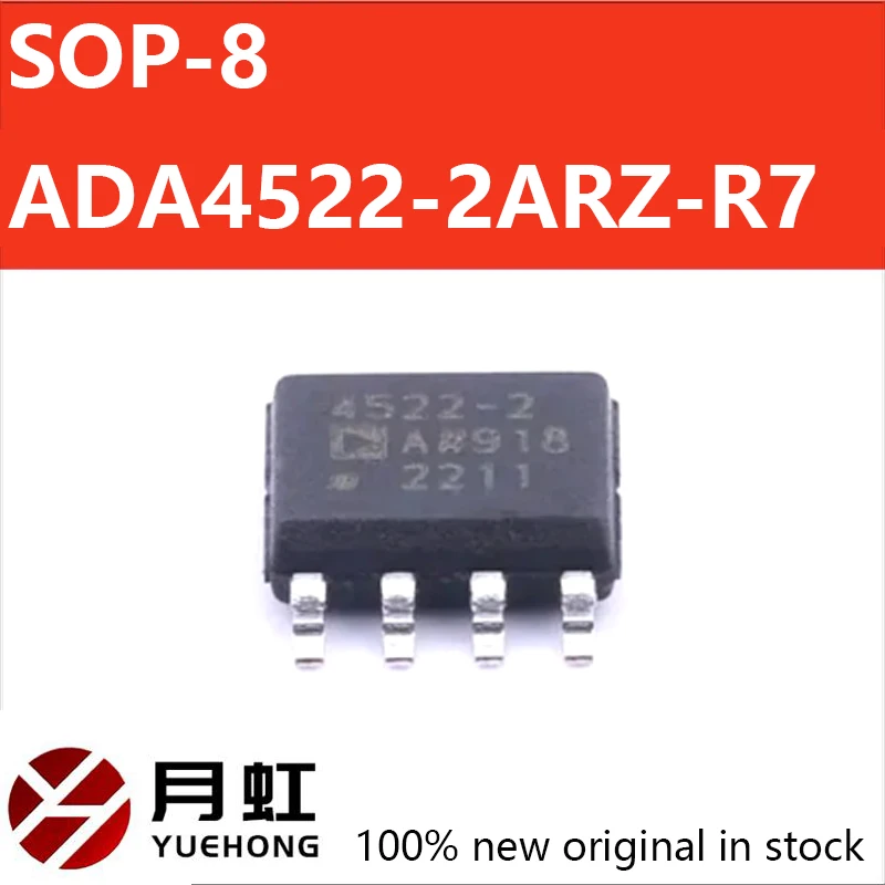 1pc ADA4522-2ARZ-R7 ADA4522 SOIC-8 Zero-Drift Amplifier 2 Circuit Rail-to-Rail  New Original