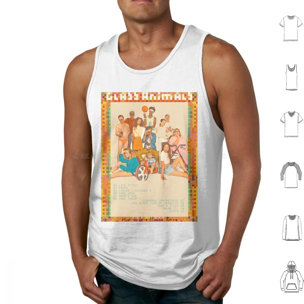 Glass Animals Tank Tops Print Cotton Glass Animals How To Be A Human Being Dreamland Heatwaves Heat Waves Tangerine The