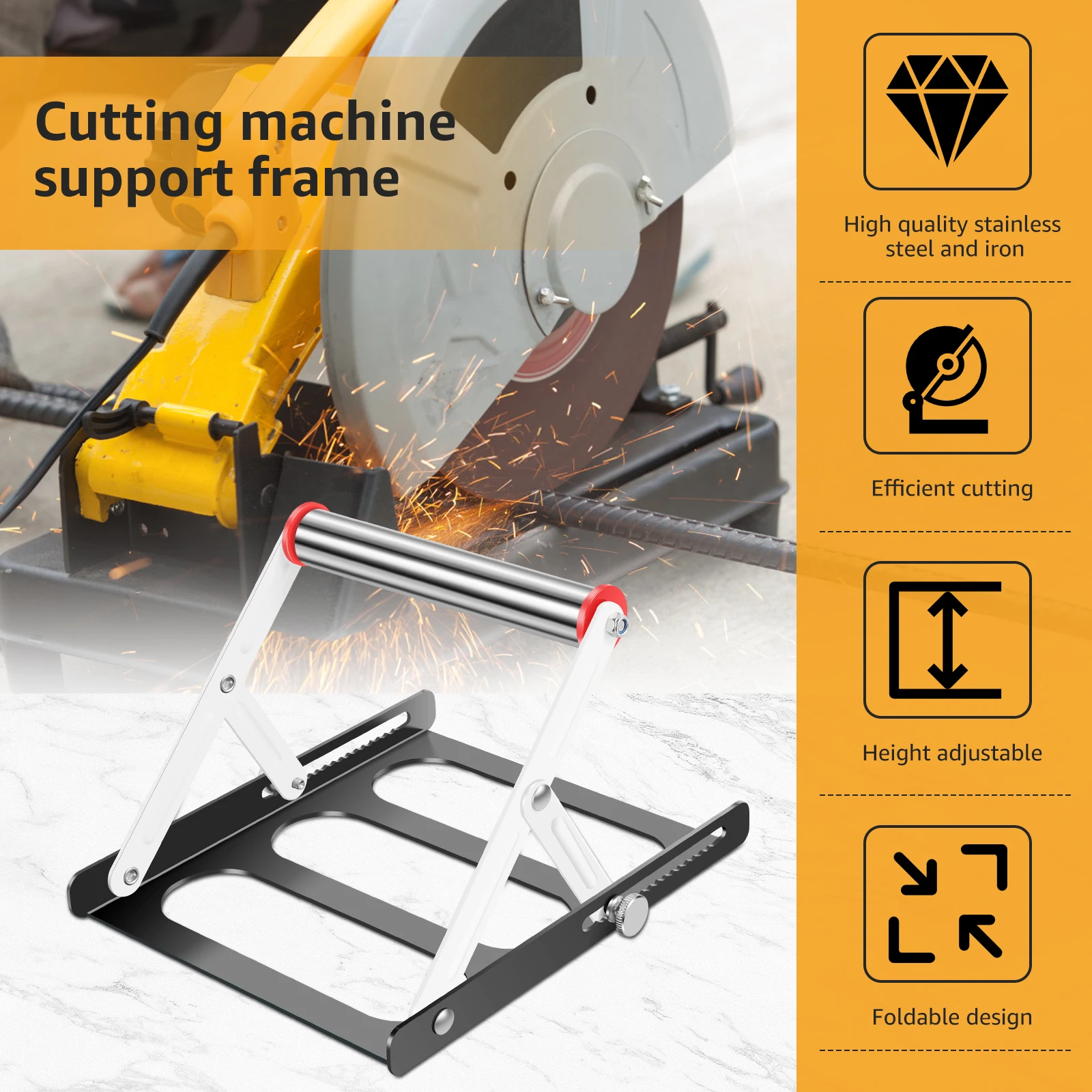 1/2Pcs Cutting Machine Support Frame Foldable Table Saw Support Stand 55-135mm Height Adjustable Cutting Machine Material Holder