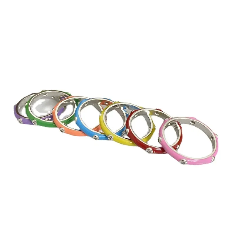 MDL مويسانيتي style. اللوحة النفط زركونيا خاتم الماس 18K مطلي الذهب الحقيقي الهيب هوب الدائري الفرنسي بسيط محب نمط #5