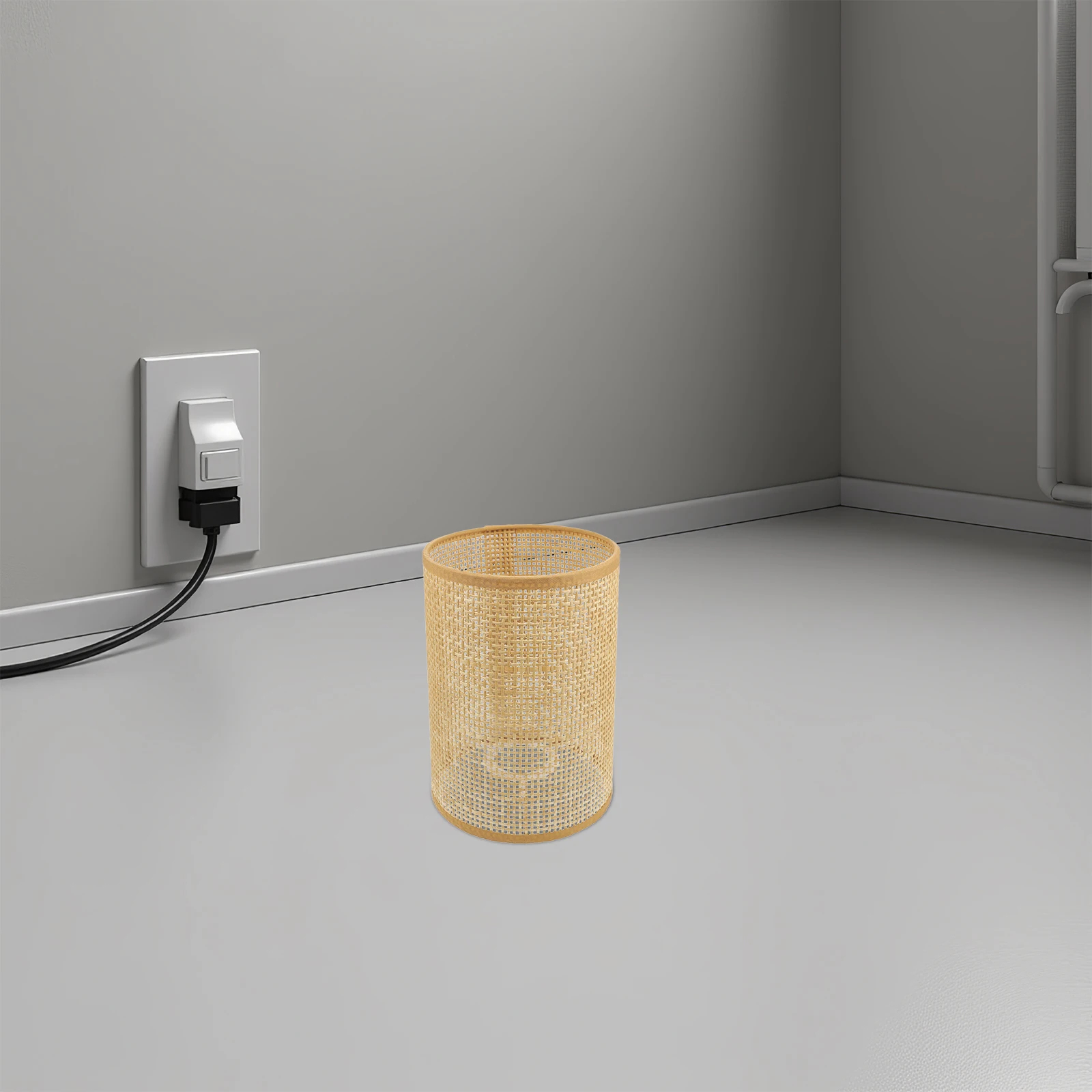 2 قطعة الروطان المنسوجة عاكس الضوء غطاء مصباح السقف ل قلادة ضوء معلق غطاء مصباح استبدال غرفة الطعام غطاء خفيف للزينة #4