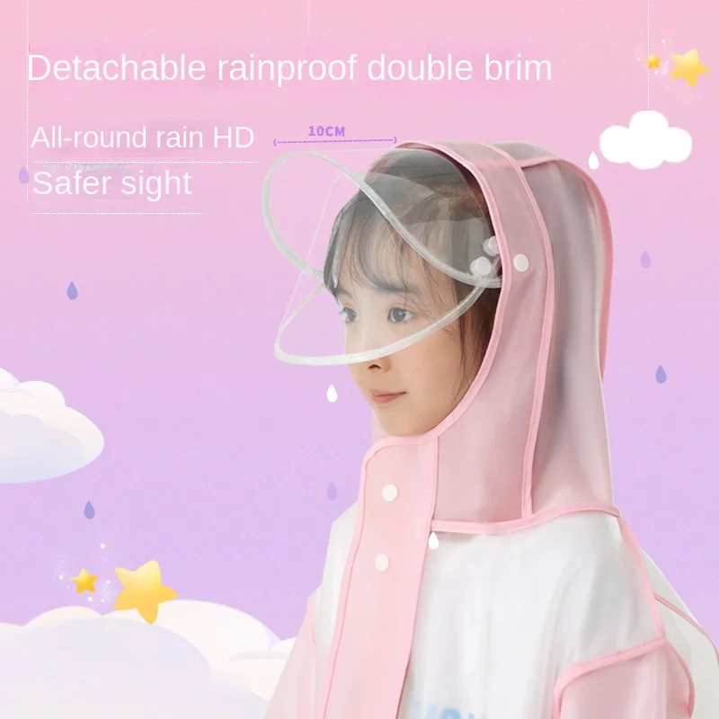 Student Raincoat Wholesale Price ChildrenRaincoat with Schoolbag  Kid Raincoat Single Full-body Elementary  Cartoon Rain Poncho