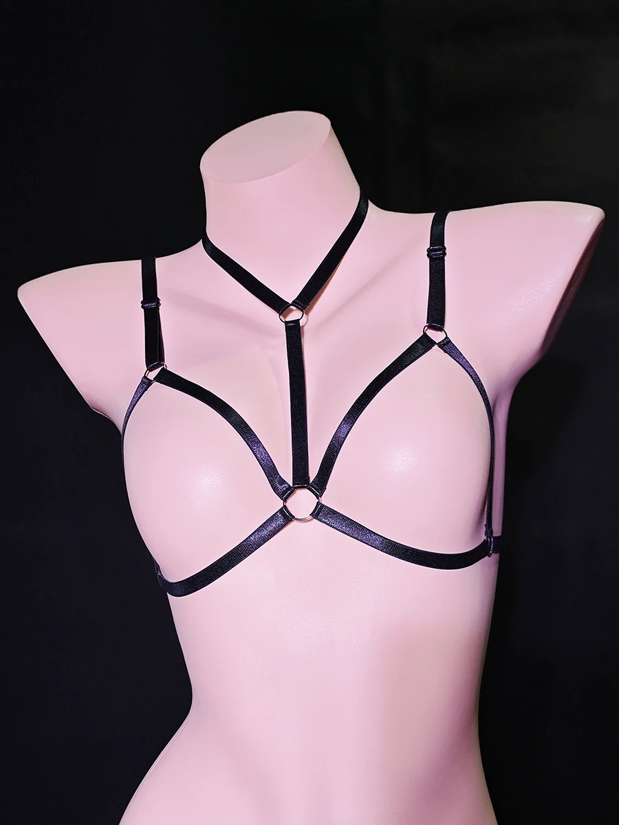

Ladies' ultimate sexy hollow out binding alternative thin belt corset tempting thin belt harness top game character outfit