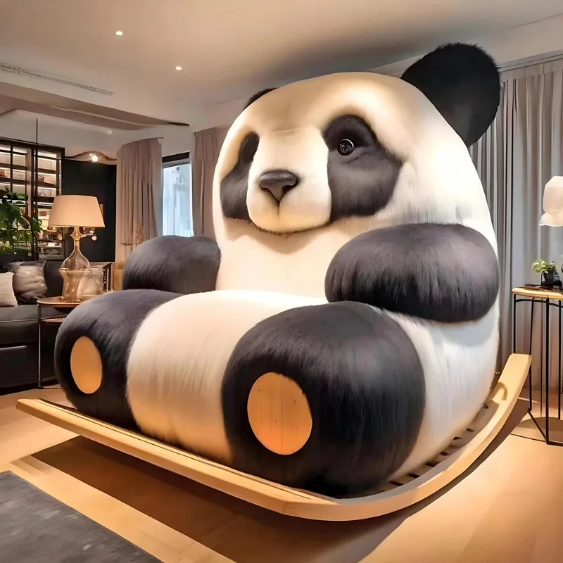 Giant panda sofa chair living room furniture two-dimensional sofa bedroom bed creative size apartment