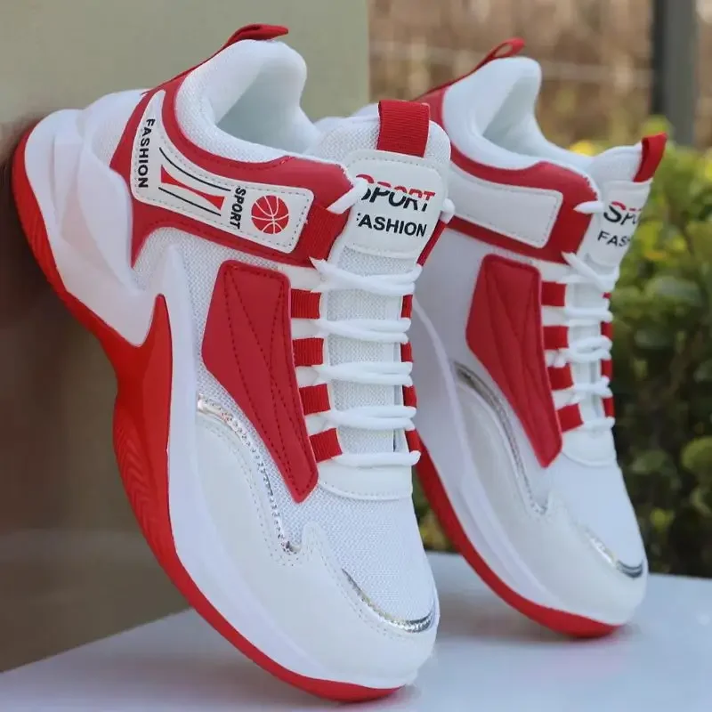 

2026 Men's Breathable Basketball Shoes Sport Outdoor Sneakers Cushioning Basketball Sneakers Men's High-top Breathable Athletic