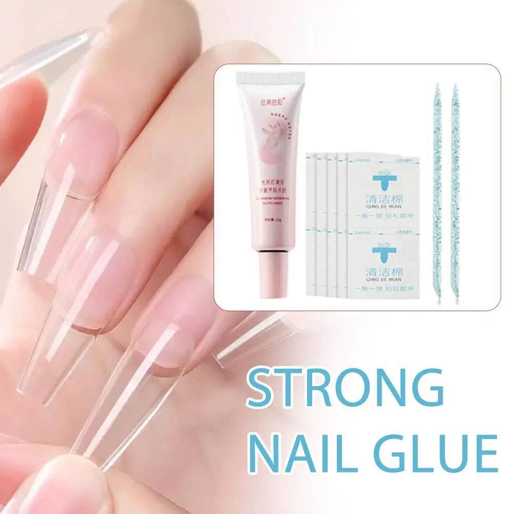 Super Strong Nail Glue for Press On Nails No Uv/Led Lamp Needed, Quick Drying 5s, Fast-Curing, Long-Lasting ﻿