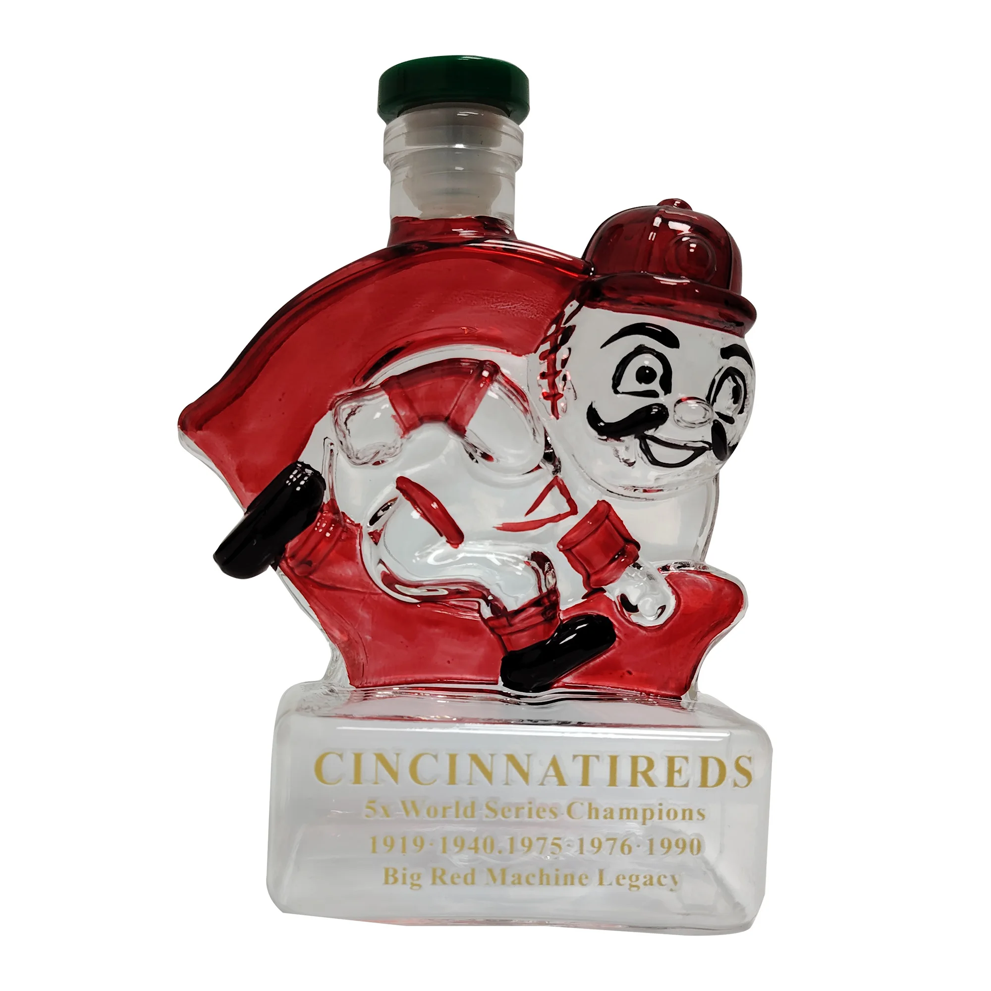 

Cincinnati Reds Baseball Collectible Glass Decanter – 5x World Series Champions 1919-1940-1975-1976-1990, Big Red Machine Legac