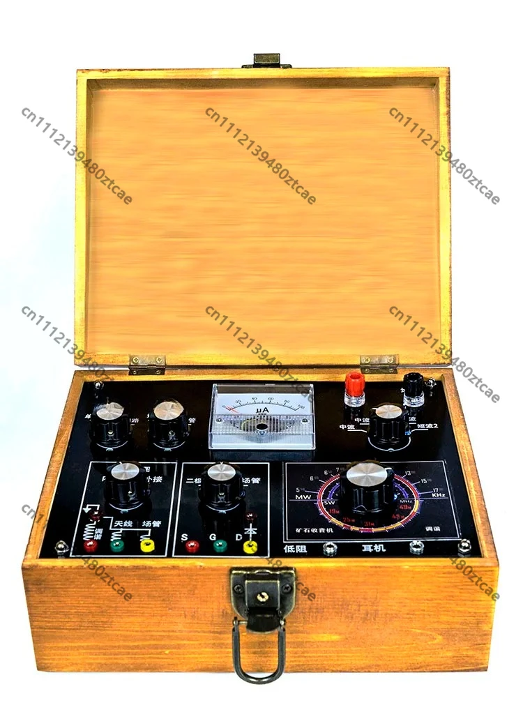 Crystal Radio Medium Shortwave Multifunction Retro Wireless Receiver, Passive Powerless Design for Ham Radio Enthusiasts